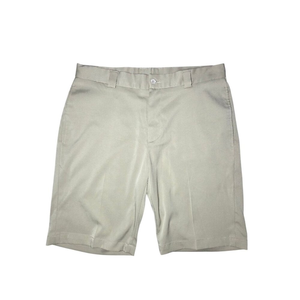 Slazenger Golf Shorts Men's‎ Beige Chino Stretch 10" Inseam 33" Waist